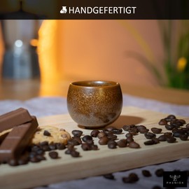 Pheniox Espresso Cups Set Timeout Mini | 5 x 50 ml - High-Quality Cups Made of Stoneware | Espresso Cups Set - Without Handle | Gift in Modern Design - Dishwasher Safe | Mocha | Tea | Sake