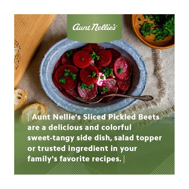 Aunt Nellie’s Sliced Pickled Beets | Tangy, Earthy, Sweet and