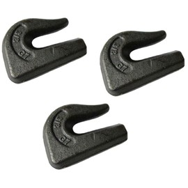 LEFITPA 3 Pack Replacement 0900104 Weld On Grab Chain Hook Bucket Trailer Tractor Rigging 11-38WGH 11-38WGH6 CHG38-W-6 (3" Length x 2.5'' Width x .75''Height)