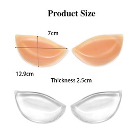 XFSRG 2 Paar BH Einlagen Silikon Push Up BH-Einlagen Bikini Herausnehmbaren EinsäTze Pads Polster BrüSte mitAufbewahrungstasche für Badeanzüge Brustpolster große Brüste Unsichtbare（#B）