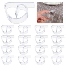Nogeqi Pack of 24 transparent tablecloth clips, outdoor, plastic tablecloth clips, table clips for garden tables, weddings, picnics, garden parties and restaurants
