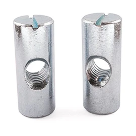 SD Products CDZP0110-20 Cross Dowel Barrel Nuts, Zinc, M8 x 30, Set of 20 Pieces