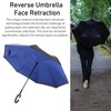 Inverted Reverse Upside Down Umbrella with C Shaped Handle Anti