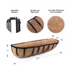 Sekcen Railing Planter Window Box Deck Balcony Rail Planter 24