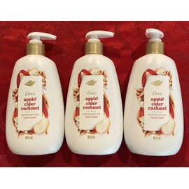 Dove Holiday Treats APPLE CIDER CARAMEL Hand Soap Limited Edition 12oz Lot Of 3