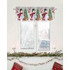 Christmas Valances for Windows Kitchen Curtains Snowman Rod Pocket Window