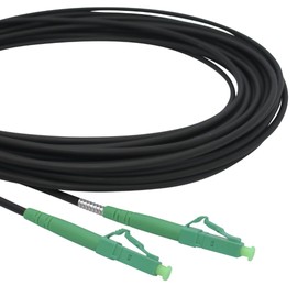 Conectra® - Fibre Optic Cable Armoured | OS2 | LC/APC to LC/APC | Black | Ideal for Home Networks | Suitable for Deutsche Telekom, Vodafone, 1&1, German Fibre Optic and Many More (Length 5 Metres)