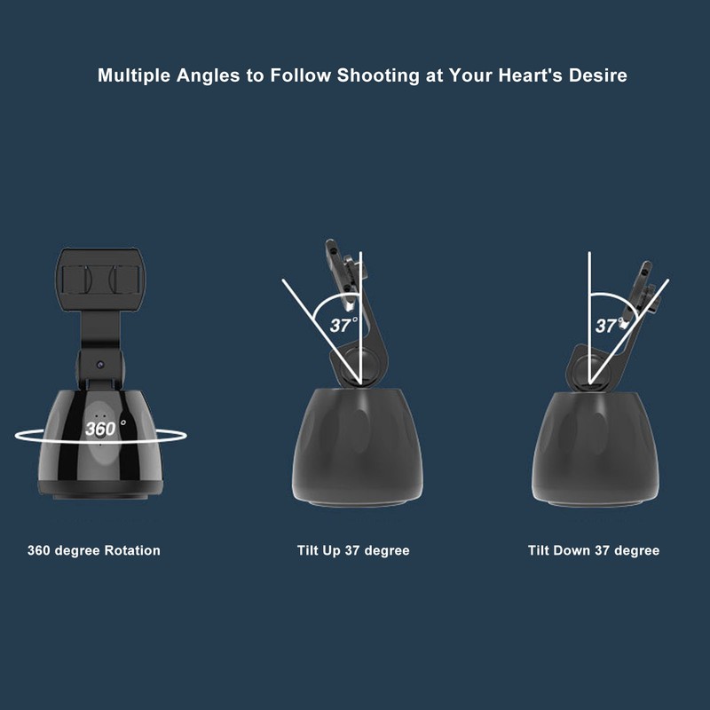 Auto Face Tracking Phone Holder 360 Degree Rotation Face Body