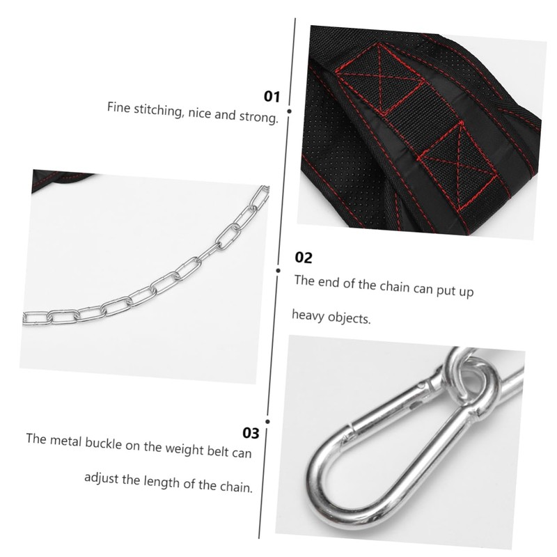 WHAMVOX Weightlifting Belt with Chain Oxford Design Back Support for