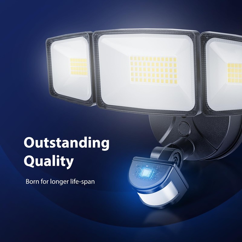 Onforu 2 Pack 65W LED Motion Sensor Outdoor Lights, 6500LM
