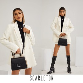 Scarleton Top Handle Purses for Women, Satchel Shoulder Bag Purse, Crossbody Bags for Women, Handbags for Women Medium, H208601L - Black