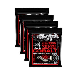 4 PACK Ernie Ball 2730 Cobalt 7-String Skinny Top Heavy Bottom Strings (Gauge 10-62)