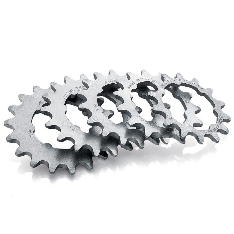 Miche 1/8 Fixed Sprockets with Carrier Track Sprocket, Silver, 17t