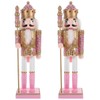 Garneck Pink Nutcracker- Pair of Christmas Nutcracker Ornament, Gorgeous Nutcracker