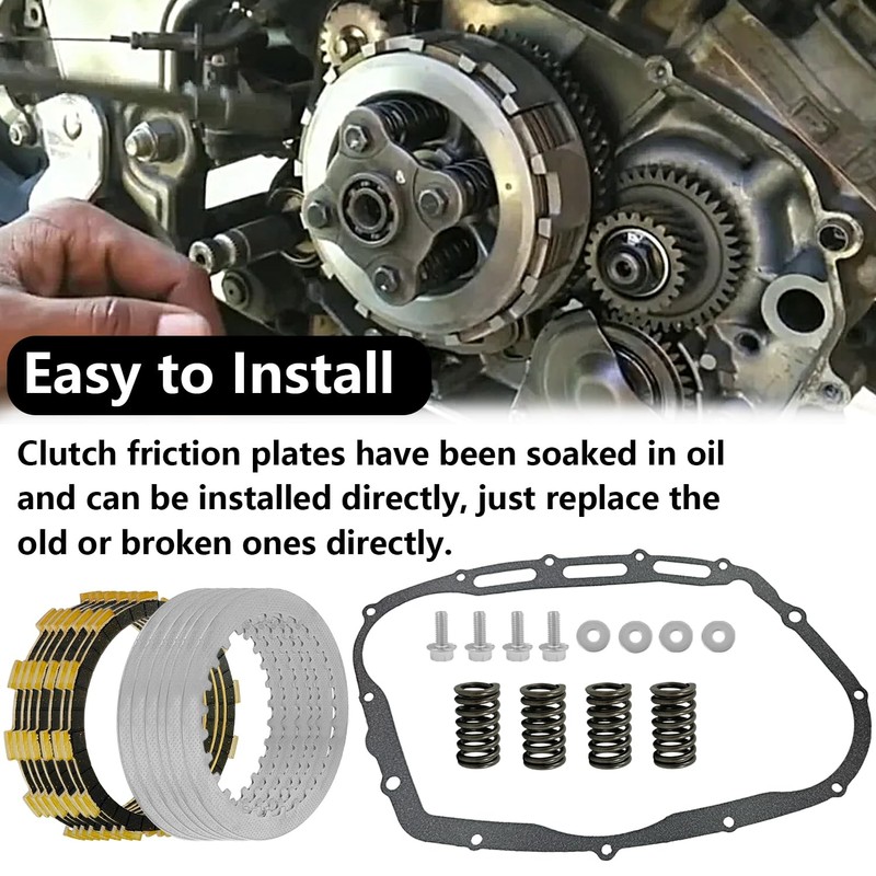 BIGLKNM Clutch Kit Friction Plates Spring Gasket Kit Compatible with