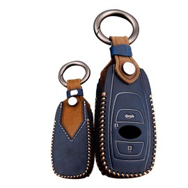 TECART Subaru Key Case, Key Cover, Smart Key Case, Key Holder, Key Bag, Key Ring, Remote Control Key, Compatible with Subaru Crosstrek, Impreza, Forester, Subaru Impreza, Revogue, etc, blue