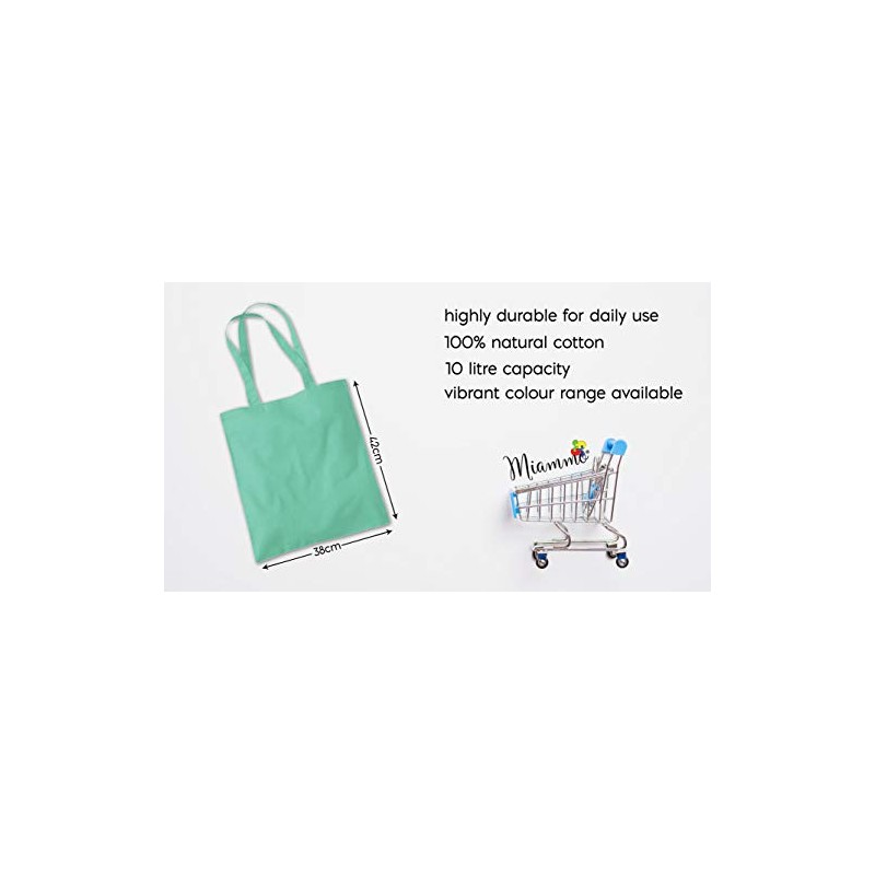 Mister lucky charm shamrock cotton tote shopping bag - Mint
