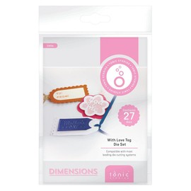 Tonic Studios - Mother's Day & Valentine Day Tag Die Set - 27 Dies, 46mm x 45mm