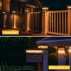 DAMAYCA 4 Pack Solar Post Cap Lights Outdoor Waterproof, Fits