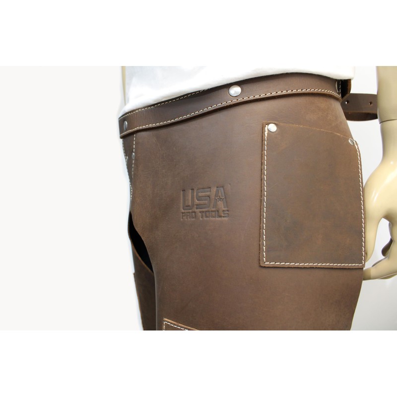 USA Pro Tools Premium Leather Leg Chap for Work –