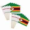 Zimbabwe 12x18in Stick Flag - 1 dozen pack