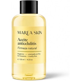 Aceite Anticelulitis, Prensado en Frío, 100% Puro y Orgánico Certificado, Sin Hexanos, Sin Parabenos, Sin Fragancias, Disminuye Estrías, Celulitis, Cicatrices, Imperfecciones e Impurezas Marea Skin Club Marea (125 ml Aceite Anticelulitis de Día)