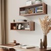 Kaboon 24in Floating Cube Shelves Set of 2, Display Shelves