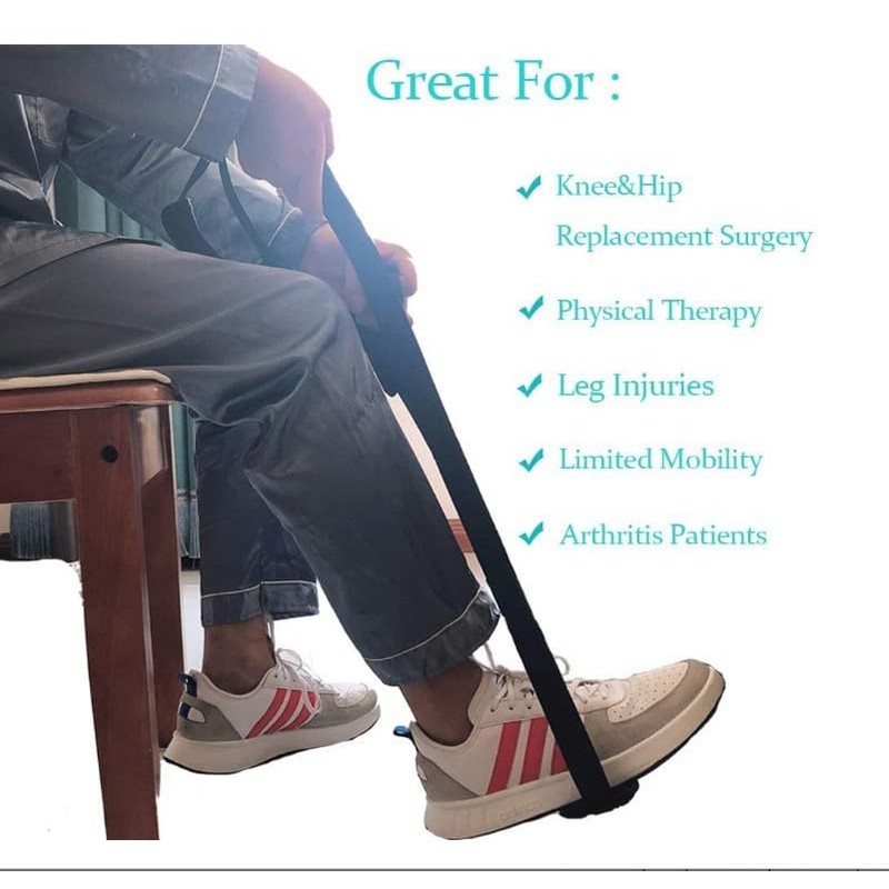 Adjustable Leg Lifter with Padded Handle, Multi-Loop Leg Lifter Strap,