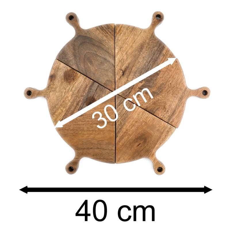 Carousel Home 6 Piece Wooden Selection Board | Round Mango