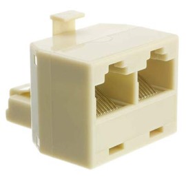 QUALCONNECT Phone Splitter (Straight), RJ45 8P8C Male to 2 RJ45 8P8C Female