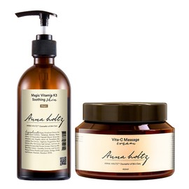 Anna Holtz Women's Redness Skin Vitamin C Massage Cream 420g 2-piece set Sensitive whitening functional cosmetics / 안나홀츠 여성 여자 홍조 스킨 비타민C 마사지 크림 420g 2종 세트 민감성 미백 기능성 화장품