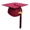 Newrara Graduation Unisex Matte Adult Graduation Cap with Tassel, Maroon,