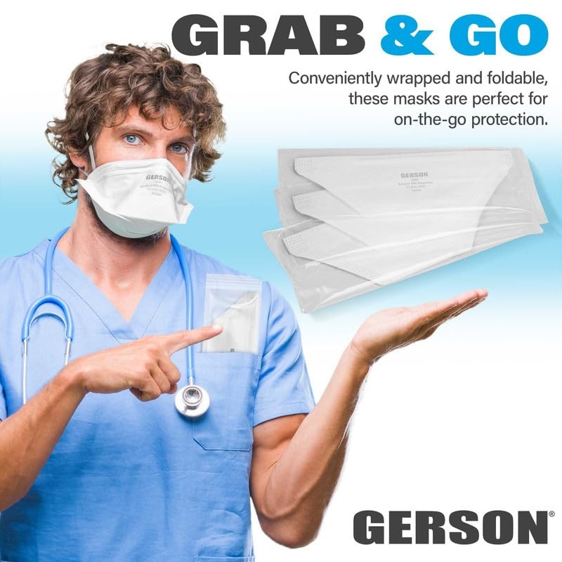 Saffron Safety Supplies, GERSON Surgical N95 Mask, Beak Foldable, Pack