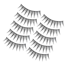 Baluue Fluffy Natural False Eyelashes 10 Pairs Lash Kit Women's Individual Lashes Extensions for Special Events Daily Use