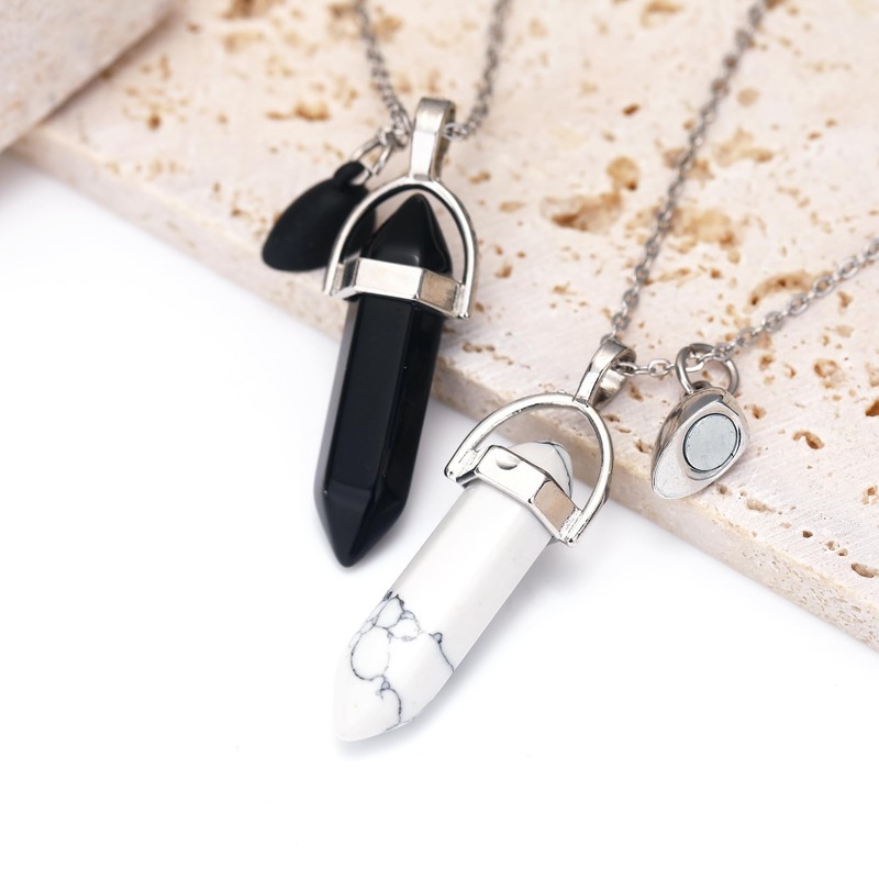 MISS RIGHT Crystal Friendship Matching Couples Necklaces for Women Men