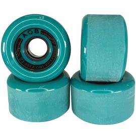 AOB Premium Longboard/Cruiser 2K Wheels (4 Pieces) Set Concentricity Calibrated Brushed Polished (Blue 70 x 42 mm 78A)