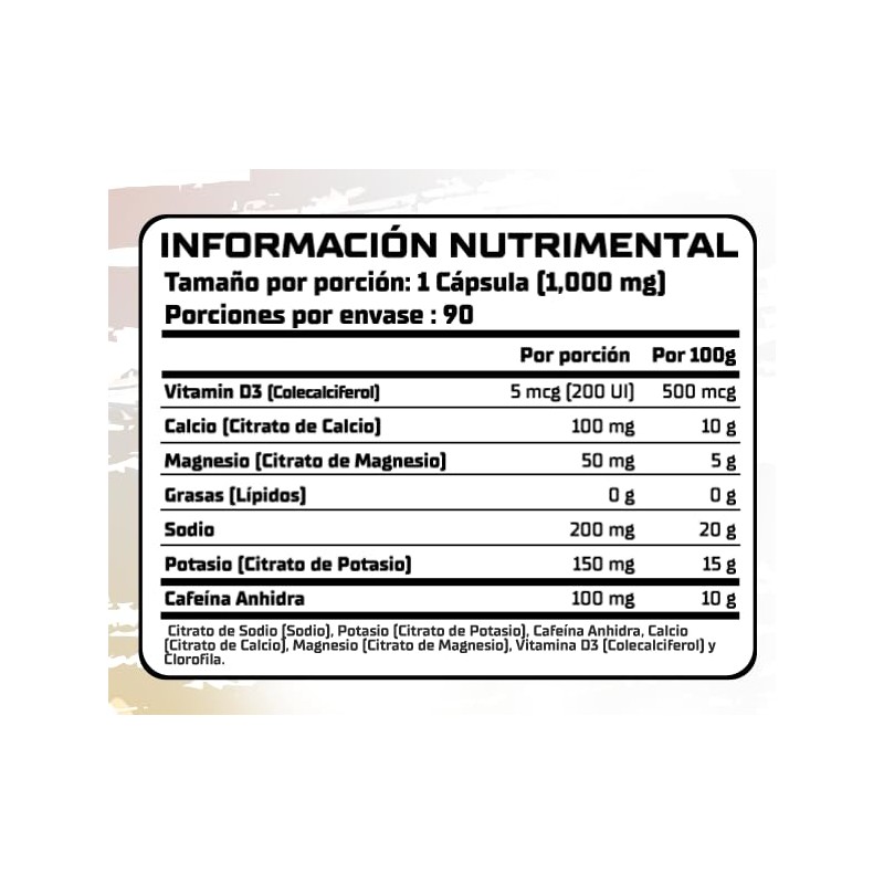 Human Health Complejo Electrolitos Cafeína Cápsulas Hidratación Energía Apoyo Rendimiento