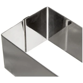 Ibili 722712 Speisering rechteckig Edelstahl,12x6x4,5 cm