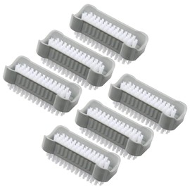 AMATHINGS Hand Wash Brush Double Sided for Thorough Universal Cleaning (Grey) - Nail Brush Hand Brush (Pack of 6) - Cleaning Brushes Ideal for Surfaces and Hands