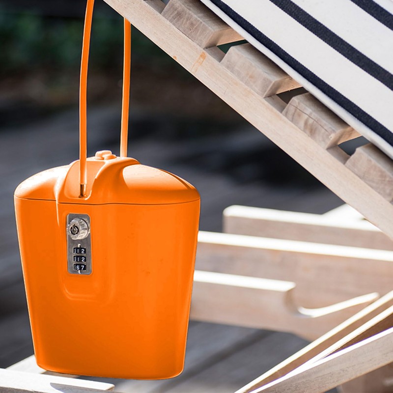 SAFEGO Portable Indoor/Outdoor Lock Box Safe with Key and Combination