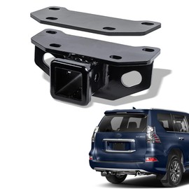 TLAPS 7422455332353 Compatible with 2010-2023 Lexus GX460 Class 3 III Black 2" Receiver Trailer Hitch