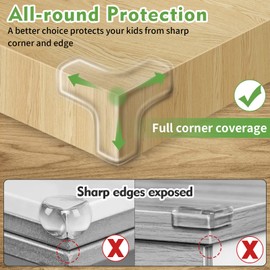 Eckenschutz für Kinder, 8 Stück, Tisch-Eckenschutz, Babyschutz, Kantenschutz, weiches, transparentes Silikon, Kindersicherheit, Eck- und Kantenschutz für Möbel gegen scharfe Ecken