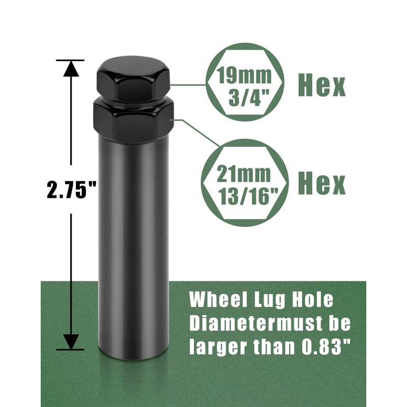 Glorider Small 6 Point Spline Lug Nuts Key Tuner Socket
