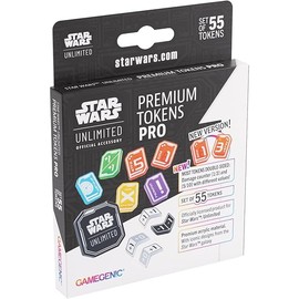 Star Wars: Unlimited Premium Tokens PRO - Enrich Gameplay with Acrylic Double-Sided Token Set, 55 Pieces Including Damage, Shield, and Modifier Counters, Made by Gamegenic