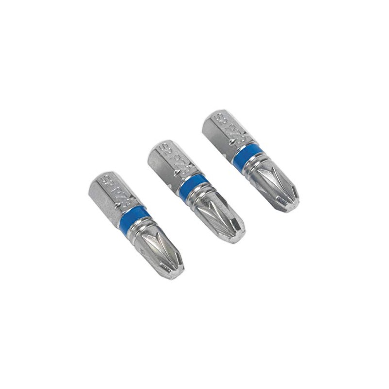 Sealey Ak210506 Power Tool Bits Pozi #3 Colour Coded S2