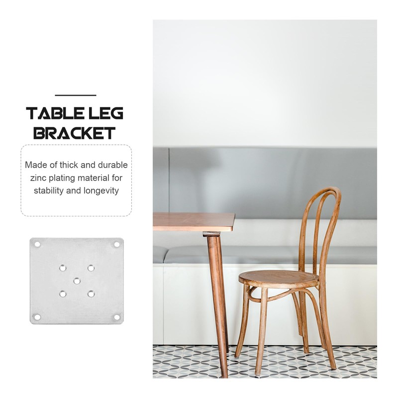 3.93inch/10cm Leg Mounting Plates, Furniture Leg Attachment Plates Industrial Strength