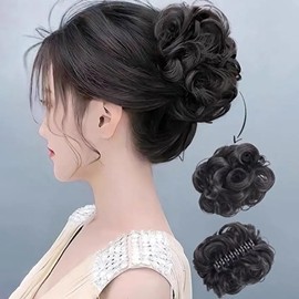 Women's Clip Wig Fat Wig Hair Wig Upstyle (KYR-WFI7R02) Black Brown / 여성 집게 부분가발 뚱머리가발 헤어 가발 업스타일 (KYR-WFI7R02) 블랙브라운