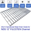 MOSINSBO Galvanized Steel Drain Grate 20x12 in for NDS 12"