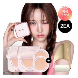 클리오 2EA 킬커버메쉬글로우에센셜쿠션 기획세트 증정 밀착롤러 Clio 2EA Kill Cover Mesh Glow Essential Cushion Planning Set with Bonus Close-Contact Roller