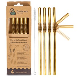 HalmBrüder | The Only Bendable Stainless Steel Straw | Hygienic Certified | Reusable Metal Straw | Reusable Drinking Straws | Stainless Steel Metal Straws